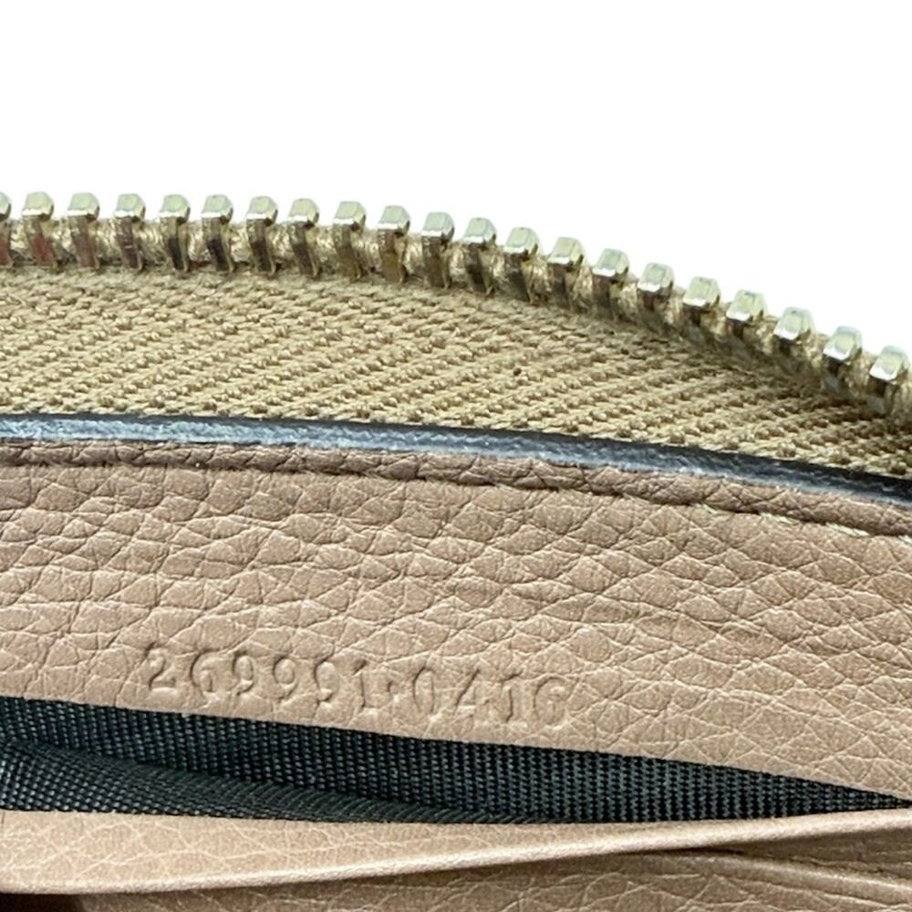 Gucci Leather Bamboo Tassel Bow Zip Brown Taupe Beige Continental Wallet - Picture 7 of 7
